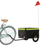 Remorque de vélo noir et vert 30 kg fer