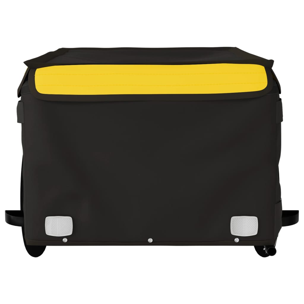 Remorque de vélo noir et jaune 45 kg fer