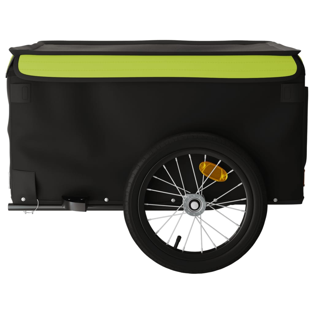 Remorque de vélo noir et vert 45 kg fer