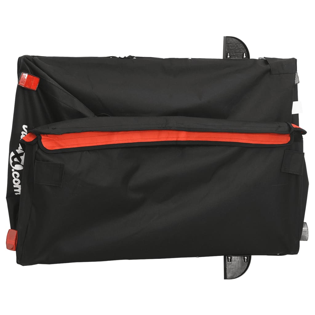 Remorque de vélo noir et orange 45 kg fer