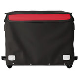 Remorque de vélo noir et rouge 45 kg fer