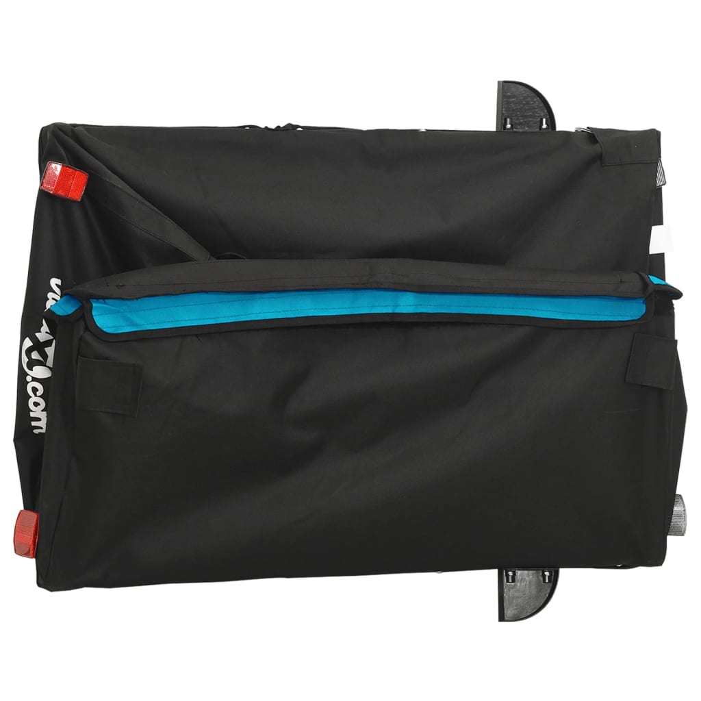 Remorque de vélo noir et bleu 45 kg fer