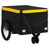 Remorque de vélo noir et jaune 30 kg fer