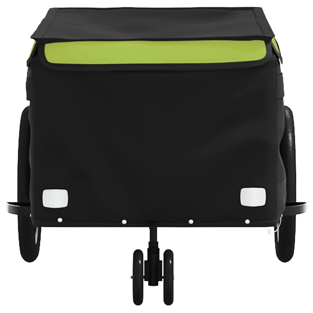 Remorque de vélo noir et vert 30 kg fer