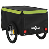 Remorque de vélo noir et vert 30 kg fer