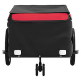 Remorque de vélo noir et rouge 45 kg fer