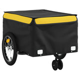 Remorque de vélo noir et jaune 45 kg fer