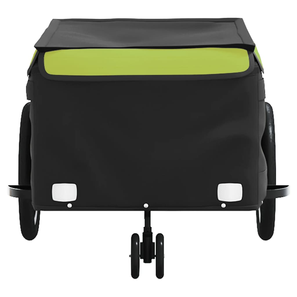 Remorque de vélo noir et vert 45 kg fer