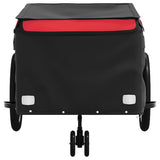 Remorque de vélo noir et rouge 45 kg fer