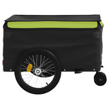 Remorque de vélo noir et vert 45 kg fer