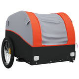 Remorque de vélo noir et orange 30 kg fer