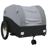 Black and grey bicycle trailer 45 kg iron