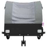 Black and grey bicycle trailer 45 kg iron