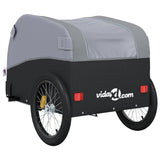 Black and grey bicycle trailer 45 kg iron