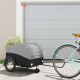 Black and grey bicycle trailer 45 kg iron