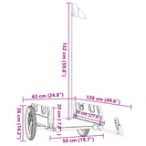 Remorque de vélo gris tissu oxford et fer