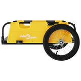 Remorque de vélo jaune tissu oxford et fer