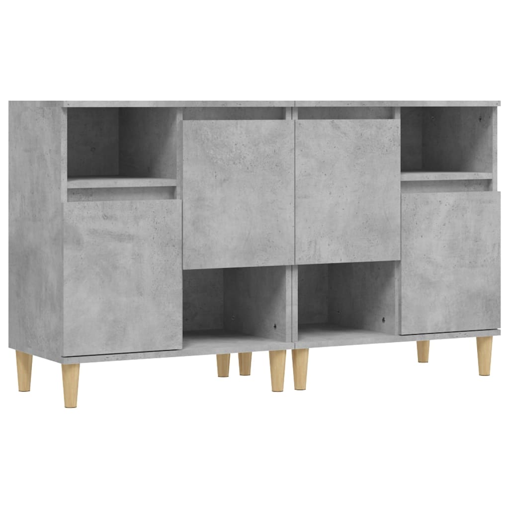 Sideboards 2 Stück betongrau 60x35x70 cm Holzwerkstoff