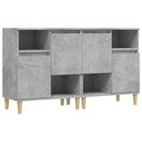 Buffets 2 pcs gris béton 60x35x70 cm bois d'ingénierie