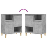 Sideboards 2 Stück betongrau 60x35x70 cm Holzwerkstoff