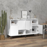 Buffets 2 pcs blanc 60x35x70 cm bois d'ingénierie