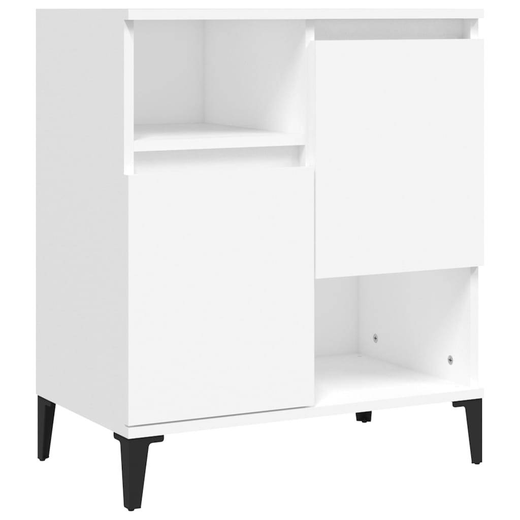 Buffets 2 pcs blanc 60x35x70 cm bois d'ingénierie