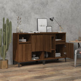 Buffets 2 pcs chêne marron 60x35x70 cm bois d'ingénierie