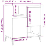 Buffets 2 pcs chêne marron 60x35x70 cm bois d'ingénierie