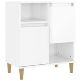 Buffets 3 pcs blanc brillant 60x35x70 cm bois d'ingénierie