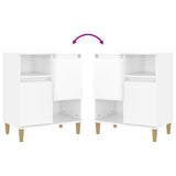 Buffets 3 pcs blanc brillant 60x35x70 cm bois d'ingénierie