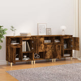 Buffets 3 pcs chêne fumé 60x35x70 cm bois d'ingénierie