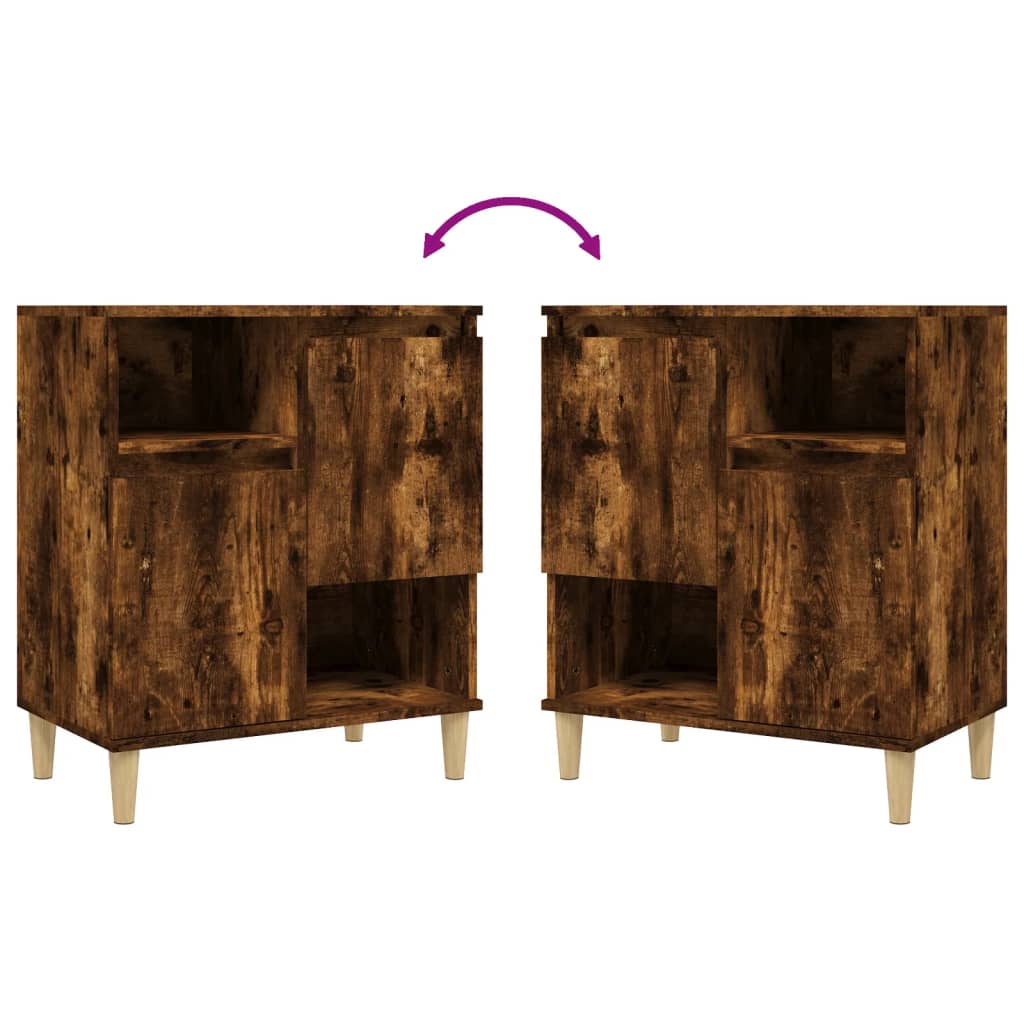 Buffets 3 pcs chêne fumé 60x35x70 cm bois d'ingénierie