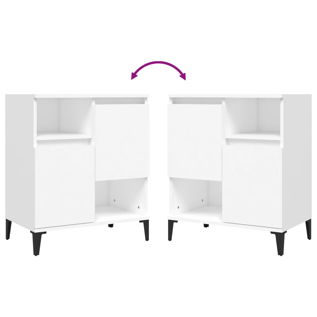 Buffets 3 pcs blanc 60x35x70 cm bois d'ingénierie