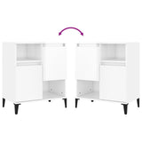 Buffets 3 pcs blanc brillant 60x35x70 cm bois d'ingénierie