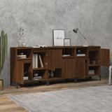 Buffets 3 pcs chêne marron 60x35x70 cm bois d'ingénierie