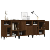 Buffets 3 pcs chêne marron 60x35x70 cm bois d'ingénierie