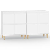 Buffets 2 pcs blanc 60x35x70 cm bois d'ingénierie