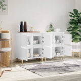 Buffets 2 pcs blanc 60x35x70 cm bois d'ingénierie