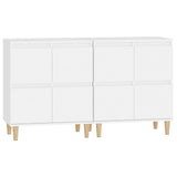 Sideboards 2 pcs white 60x35x70 cm engineered wood