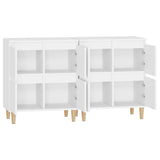 Buffets 2 pcs blanc 60x35x70 cm bois d'ingénierie