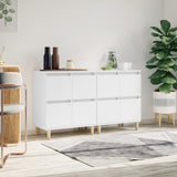 Buffets 2 pcs blanc 60x35x70 cm bois d'ingénierie