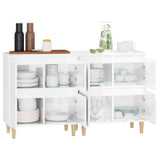 Buffets 2 pcs blanc brillant 60x35x70 cm bois d'ingénierie