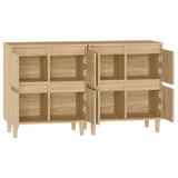 Buffets 2 pcs chêne sonoma 60x35x70 cm bois d'ingénierie