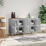 Buffets 2 pcs gris béton 60x35x70 cm bois d'ingénierie