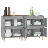 Buffets 2 pcs gris béton 60x35x70 cm bois d'ingénierie