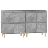 Sideboards 2 Stück betongrau 60x35x70 cm Holzwerkstoff