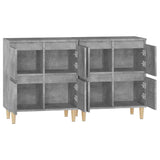 Buffets 2 pcs gris béton 60x35x70 cm bois d'ingénierie