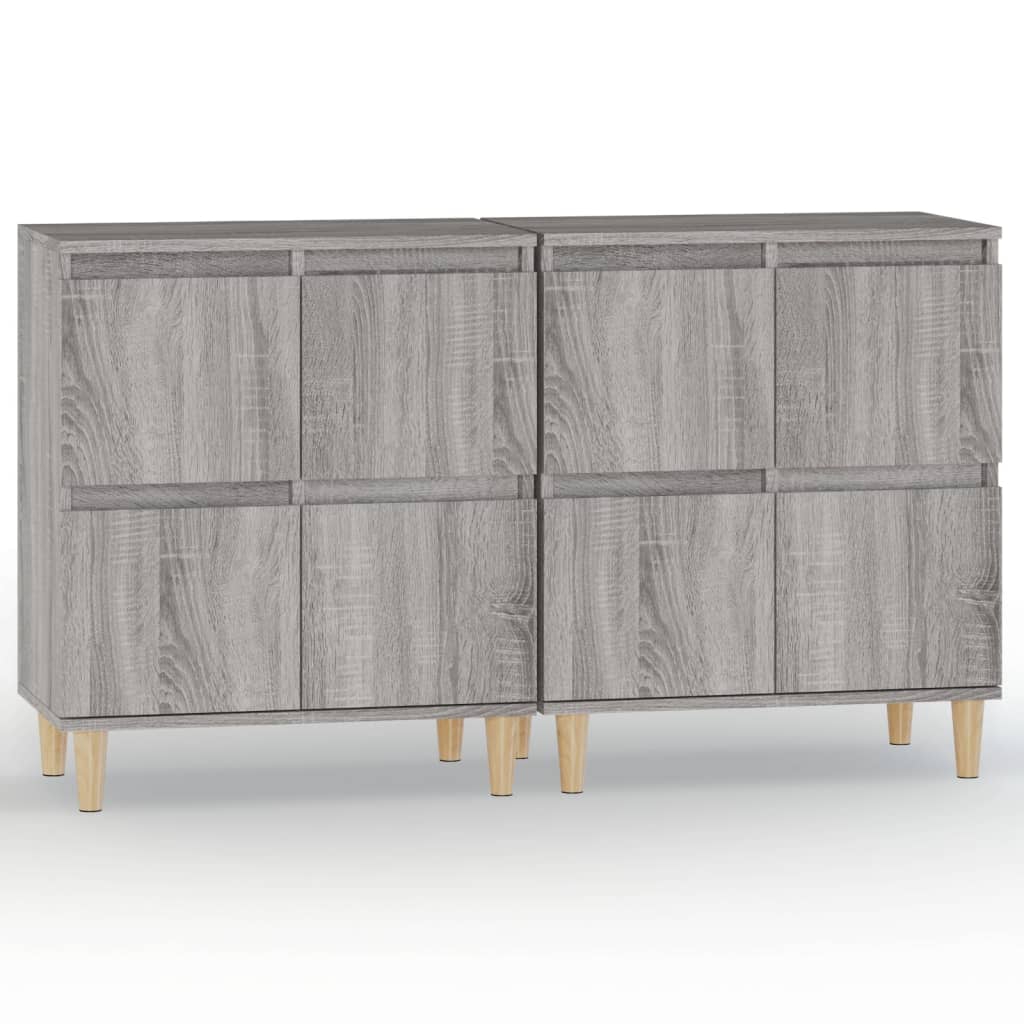 Buffets 2 pcs sonoma gris 60x35x70 cm bois d'ingénierie