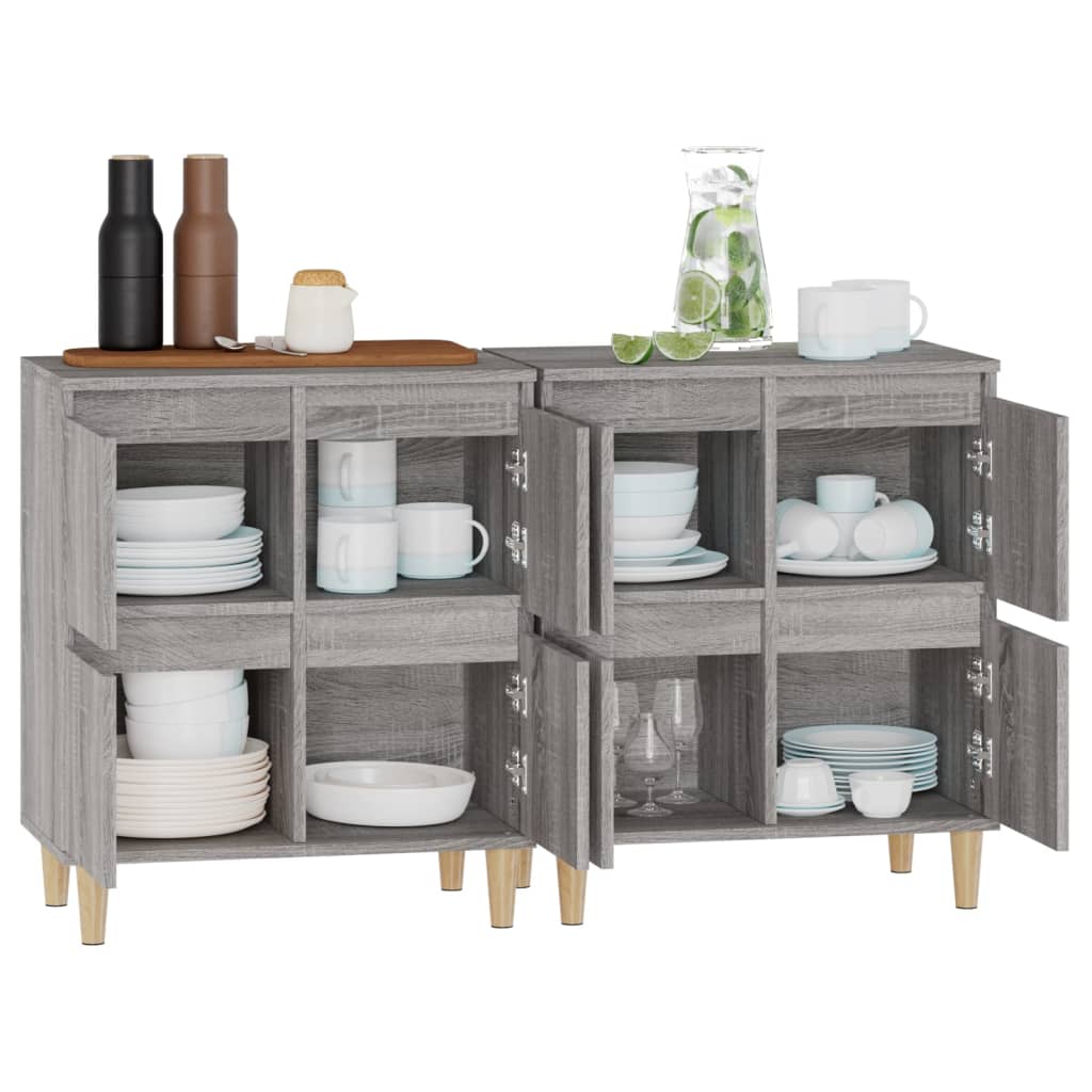 Buffets 2 pcs sonoma gris 60x35x70 cm bois d'ingénierie