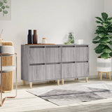 Buffets 2 pcs sonoma gris 60x35x70 cm bois d'ingénierie